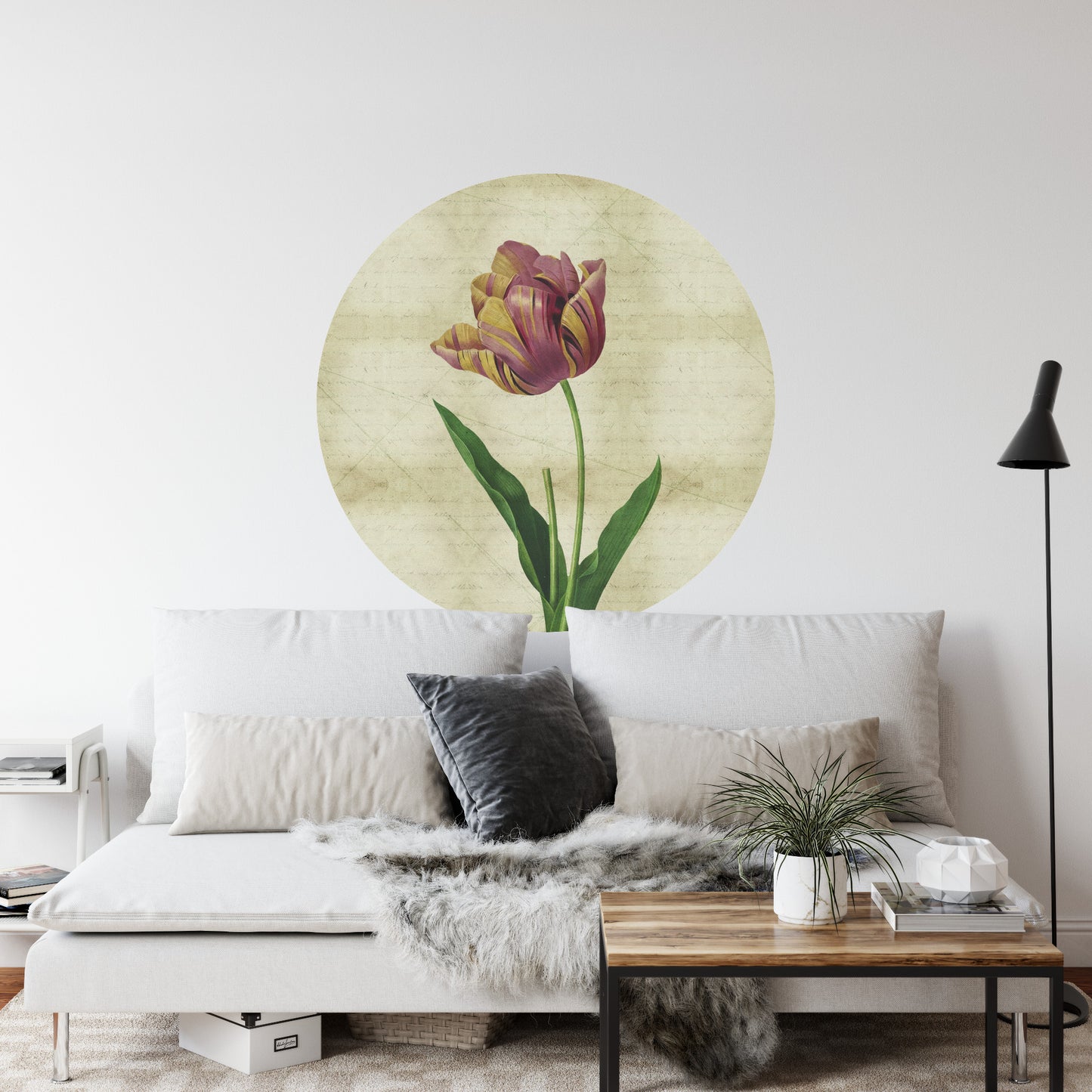 Circular Mural Vintage Botanicals Iv