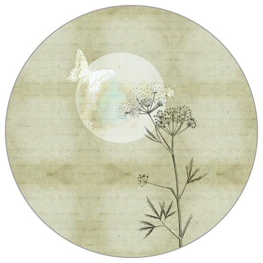 Circular Mural Morning Flutter