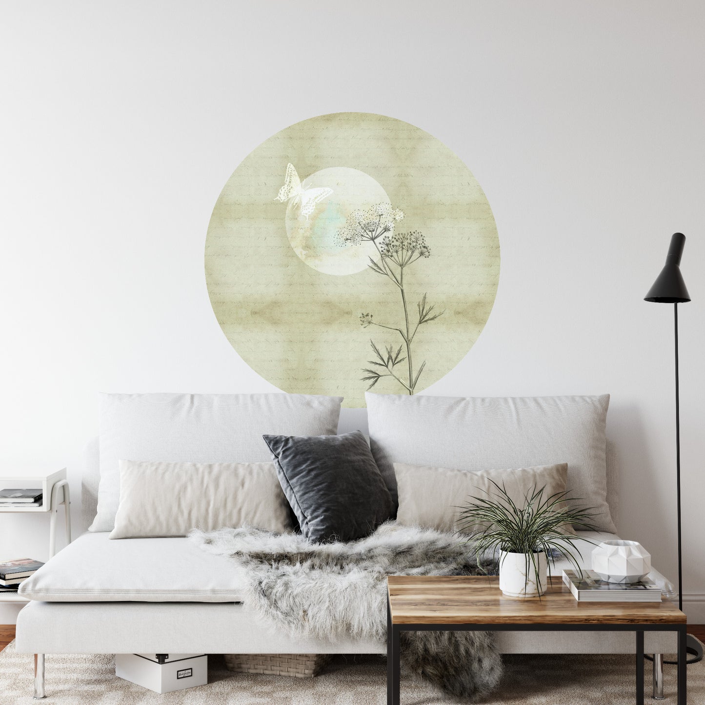 Circular Mural Morning Flutter