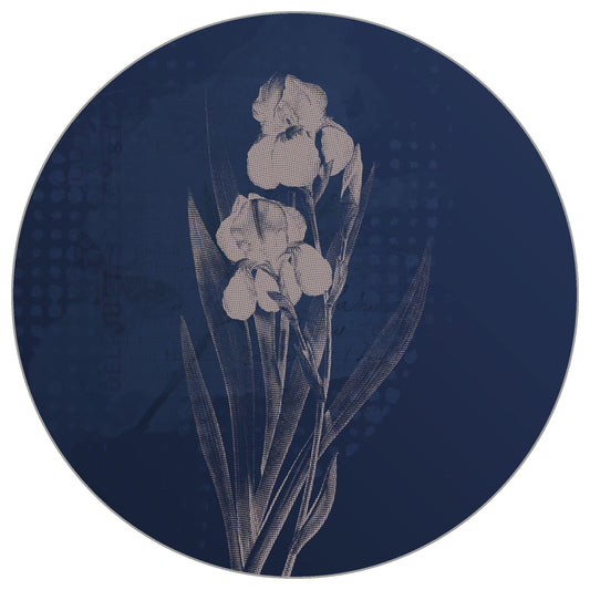 Circular Mural Dark Botanicals Ii