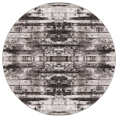 Circular Mural Urban Kaleidoscope In Monochrome