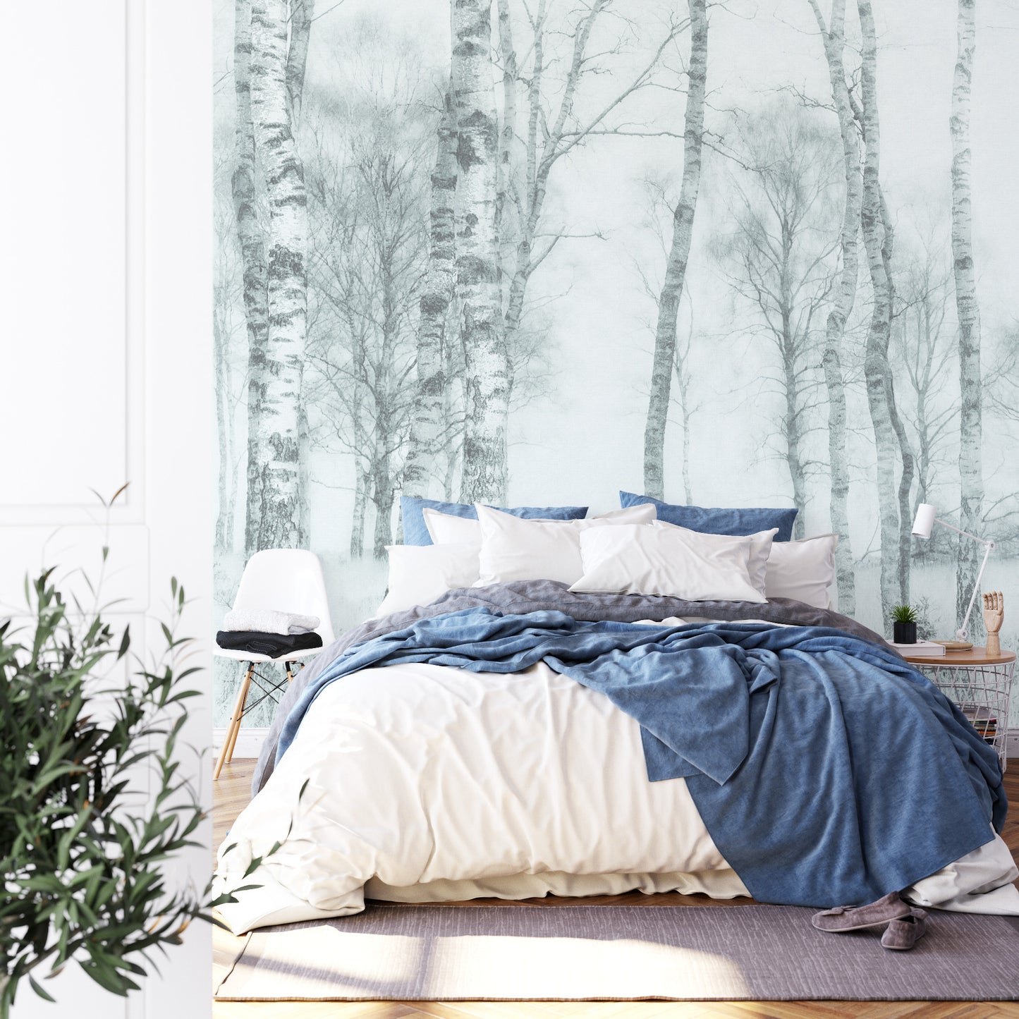 Square Wallmural Black And White By Nel Talen