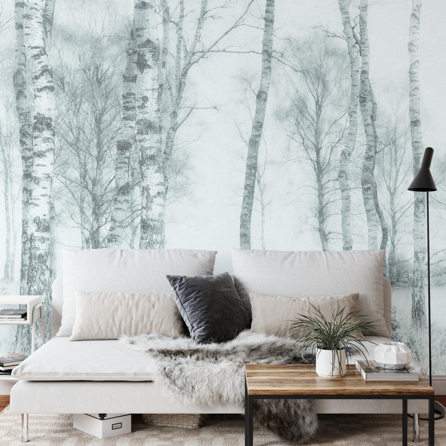Square Wallmural Black And White By Nel Talen
