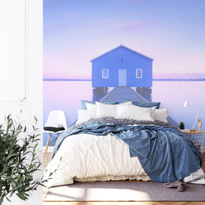 Square Wallmural Boathouse By Richard Vandewalle