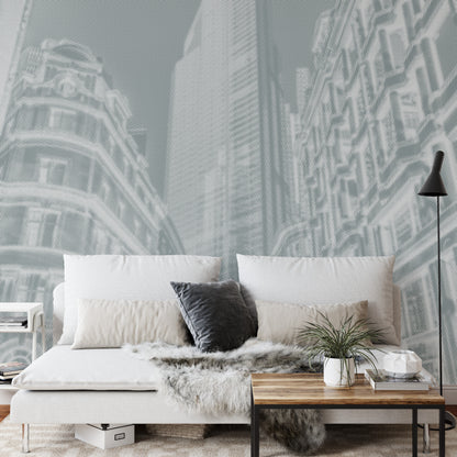 Square Wallmural London Halftone