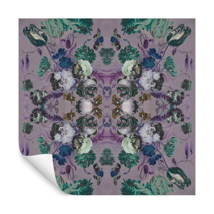 Square Wallmural Kaleidabluma In Negative
