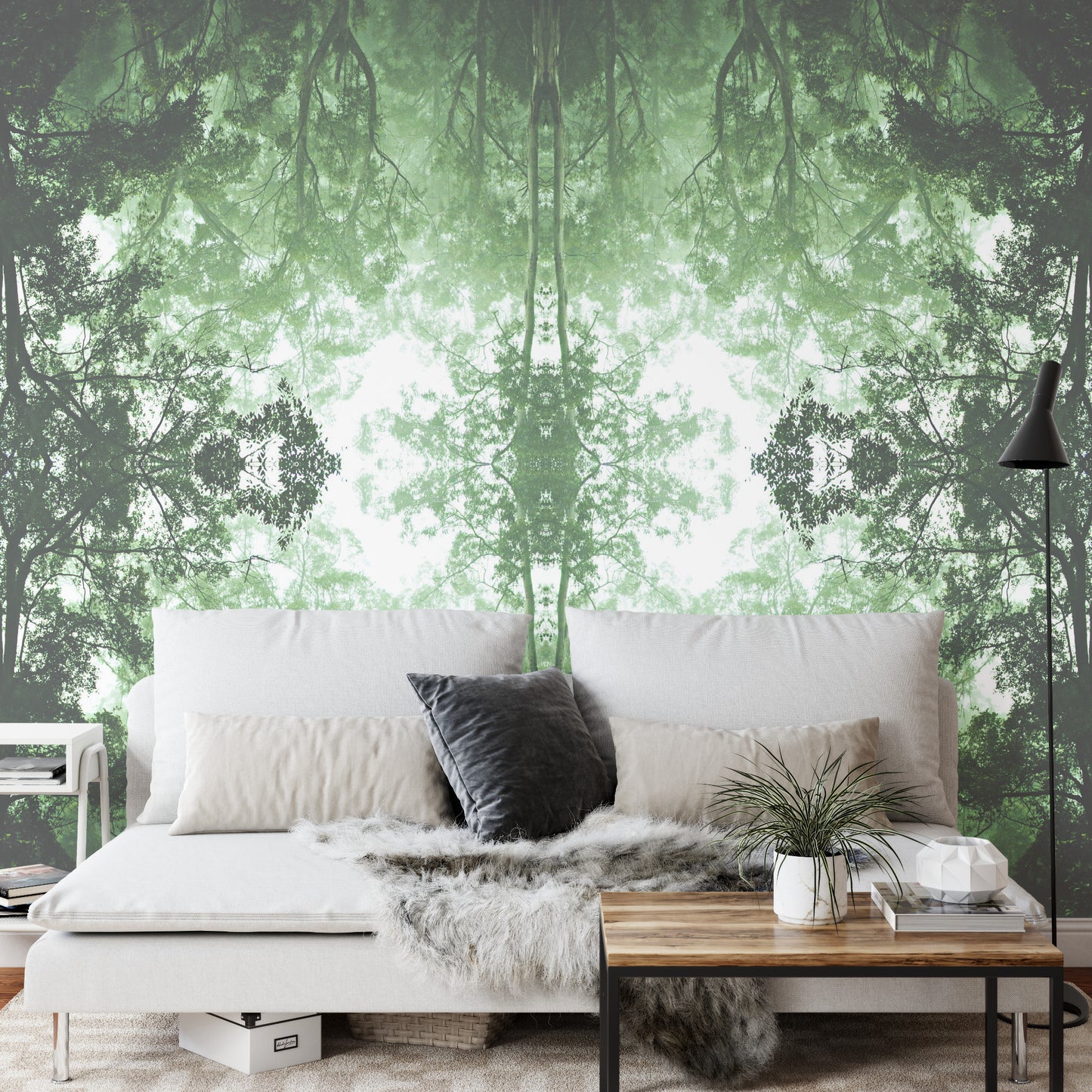 Square Wallmural Look Up