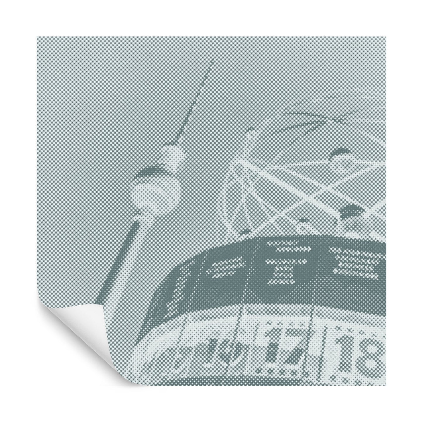 Square Wallmural Berlin Halftone