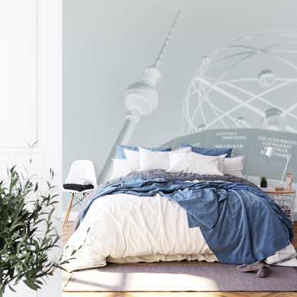 Square Wallmural Berlin Halftone