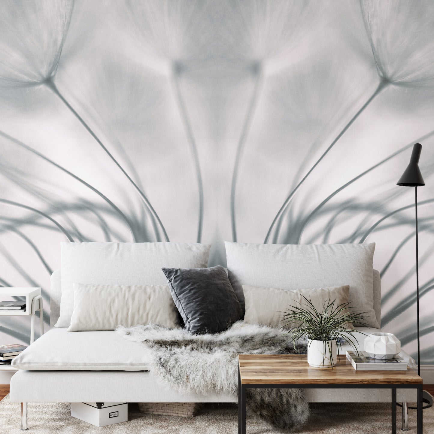 Square Wallmural Dandelion By Keren Or