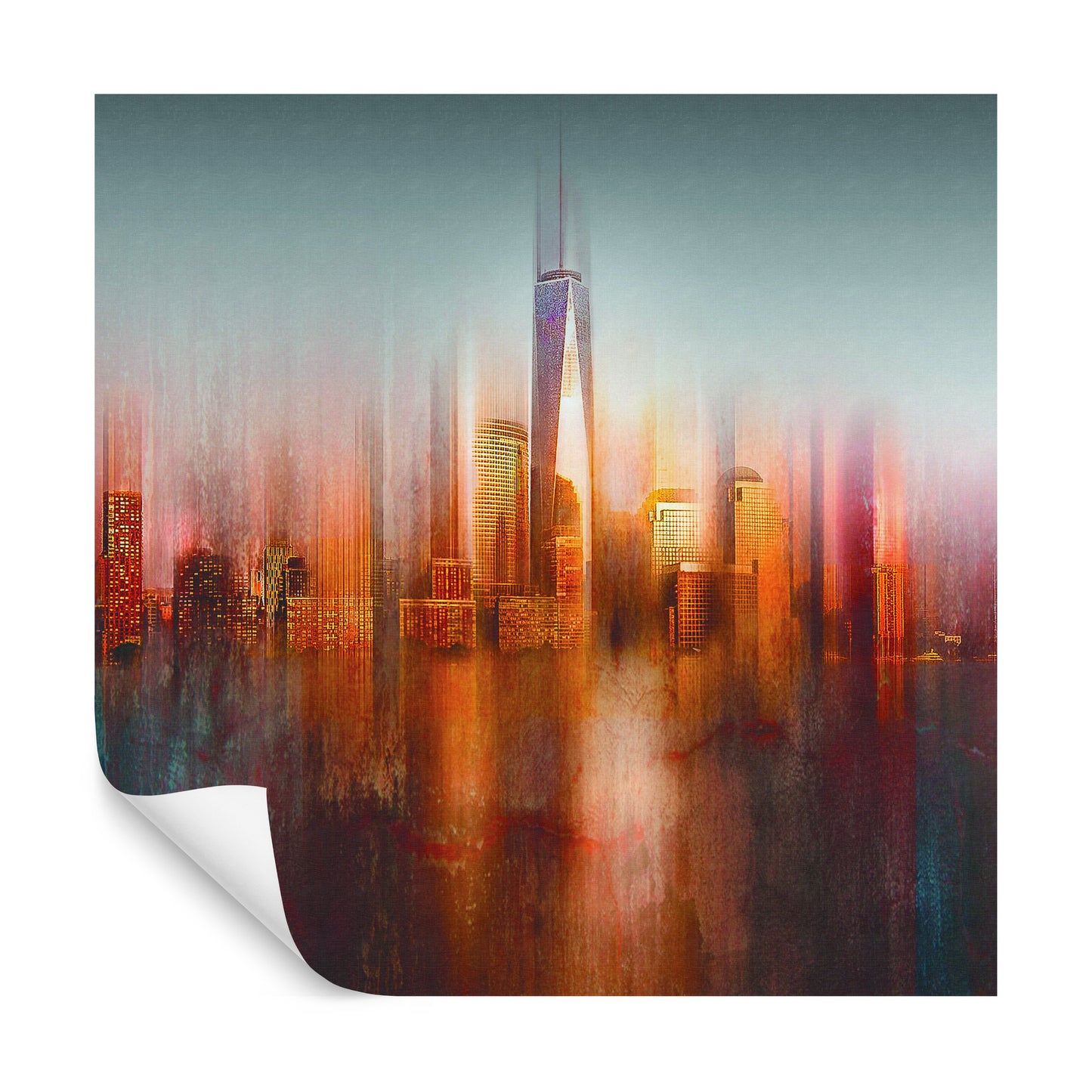 Square Wallmural Behind The Window By Carmine Chiriaco