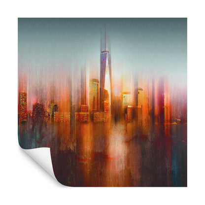 Square Wallmural Behind The Window By Carmine Chiriaco