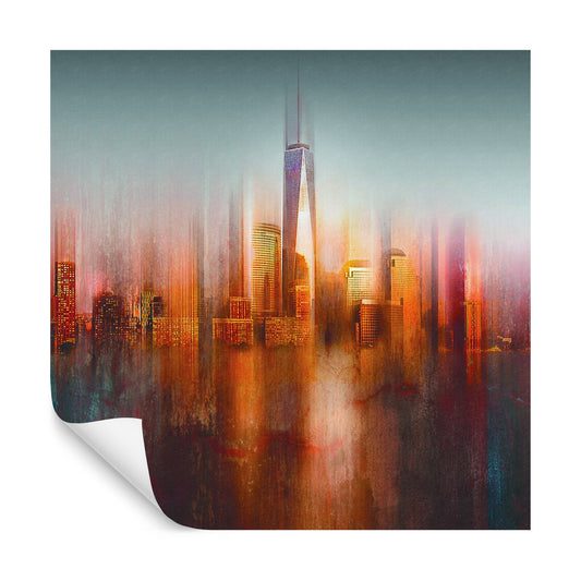Square Wallmural Behind The Window By Carmine Chiriaco