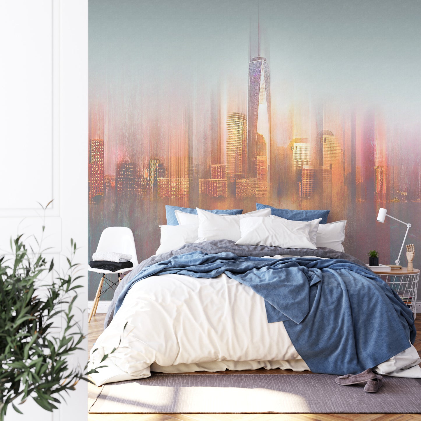 Square Wallmural Behind The Window By Carmine Chiriaco