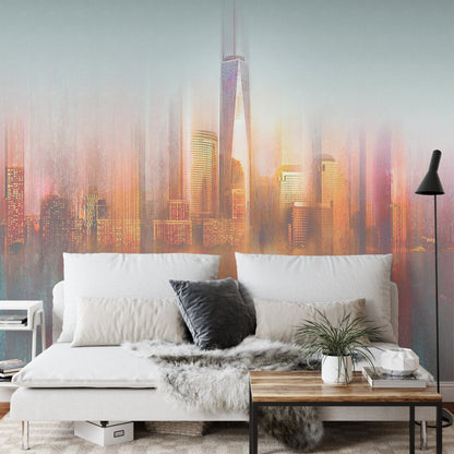 Square Wallmural Behind The Window By Carmine Chiriaco