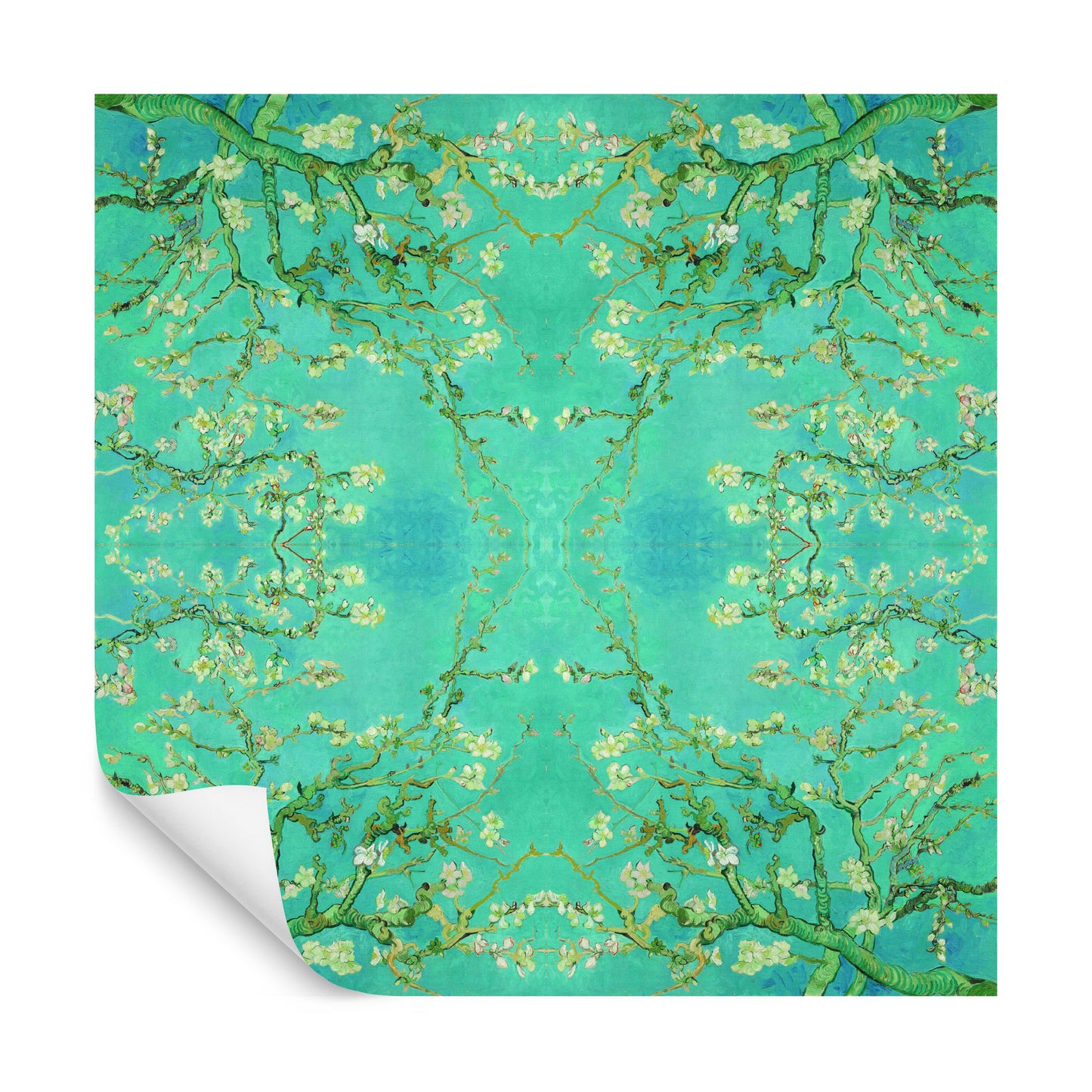 Square Wallmural Almond Blossoms