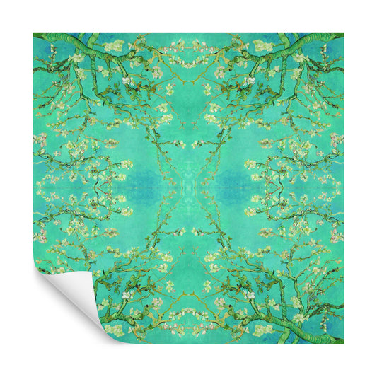 Square Wallmural Almond Blossoms