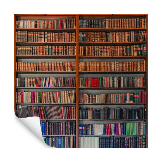 Square Wallmural My Library By Miroslaw