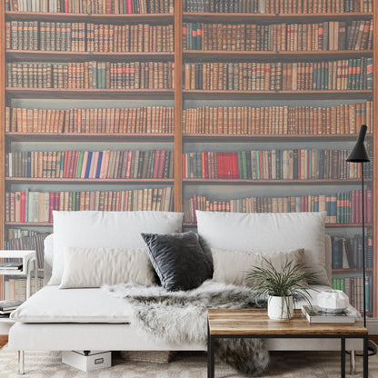 Square Wallmural My Library By Miroslaw