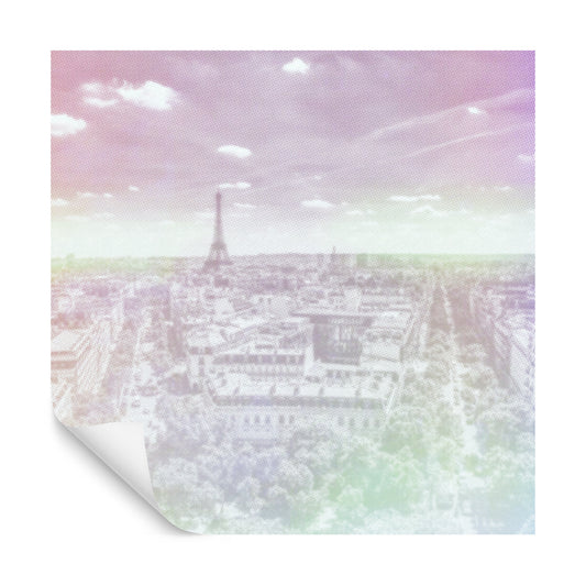 Square Wallmural Paris Halftone