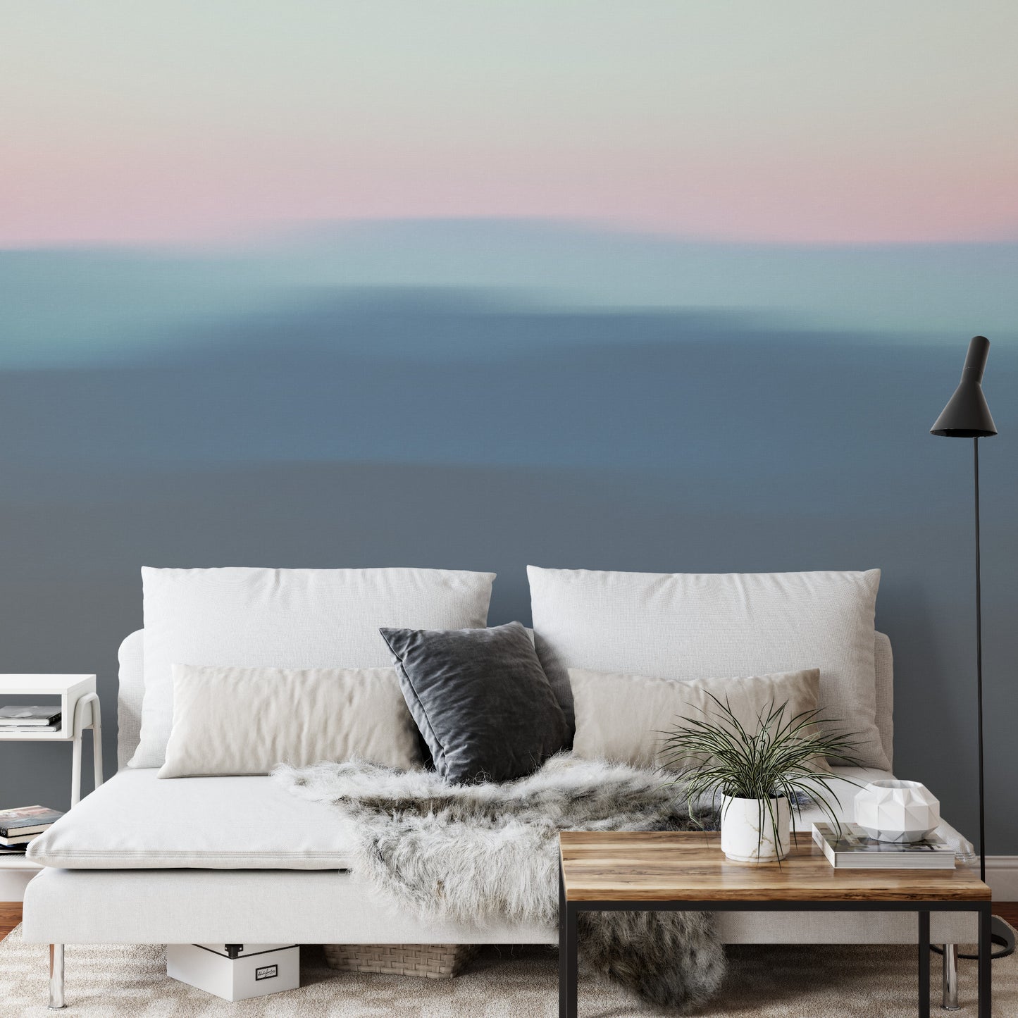 Square Wallmural Ombregraphic Hills