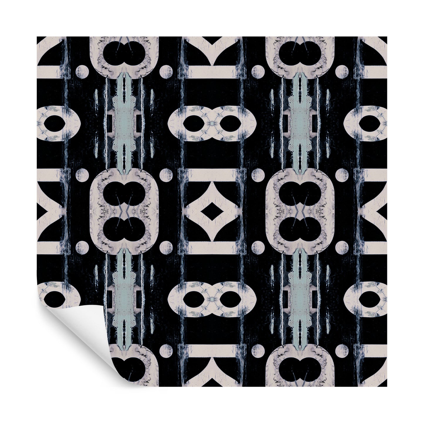Square Wallmural Industria In Blue