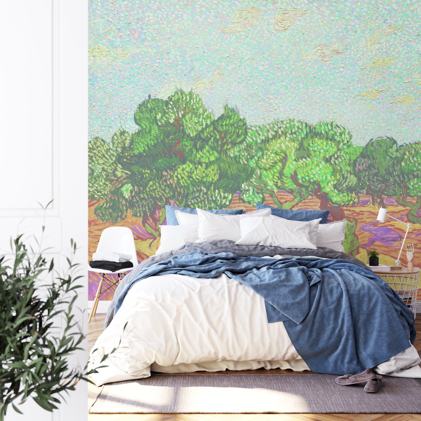 Square Wallmural The Olive Trees