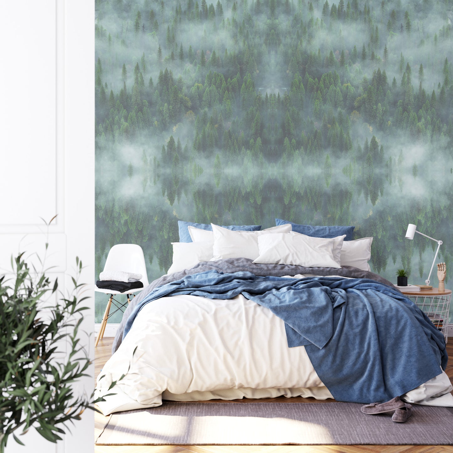 Square Wallmural Forestscape