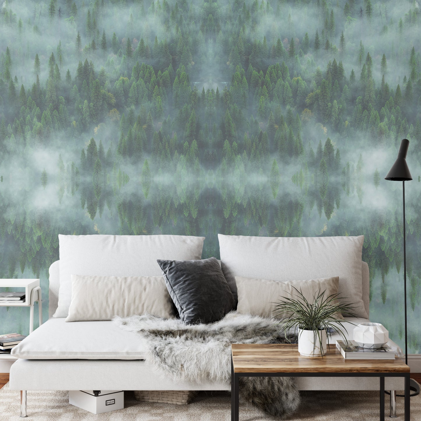 Square Wallmural Forestscape