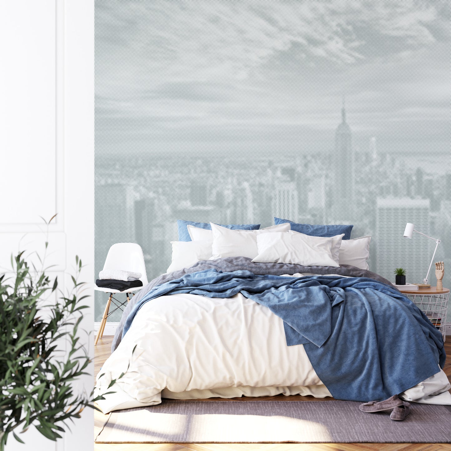 Square Wallmural New York Halftone