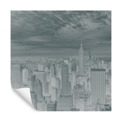 Square Wallmural New York Halftone In Negative