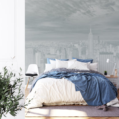 Square Wallmural New York Halftone In Negative
