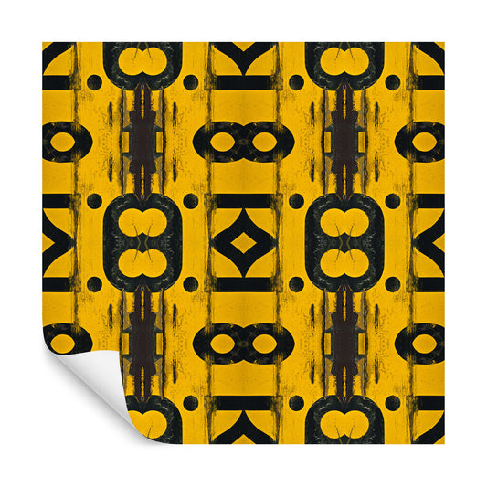 Square Wallmural Industria In Yellow