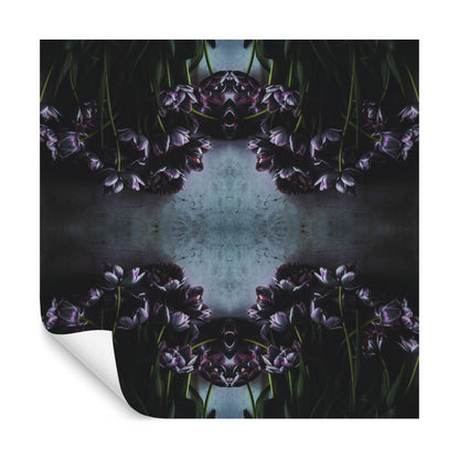 Square Wallmural Tulip Noir
