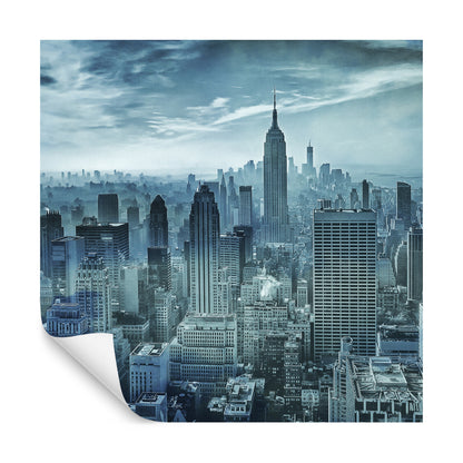 Square Wallmural Hazy Gotham By Stefen Schilbe