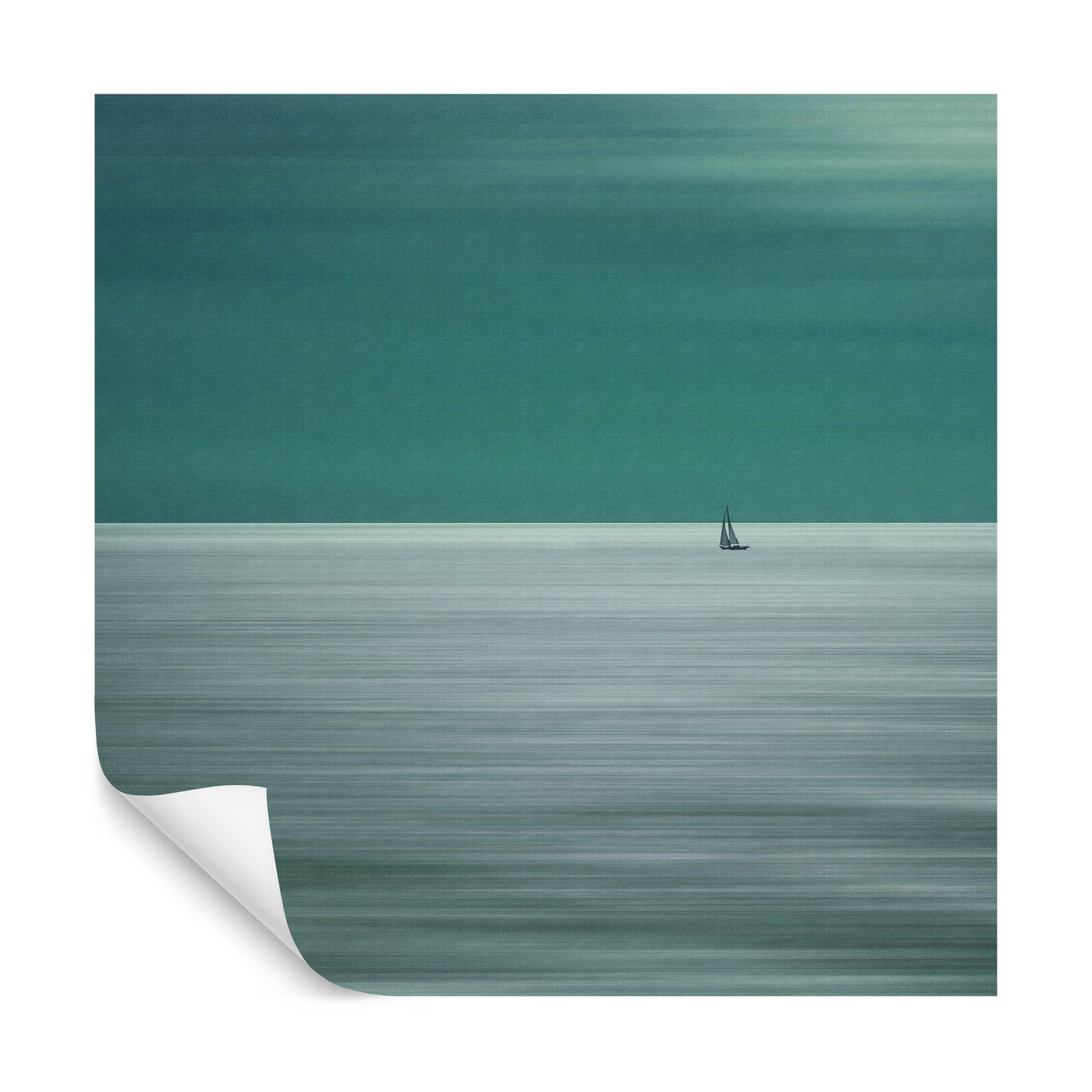 Square Wallmural Going For The Horizon By Bernadine De Laat