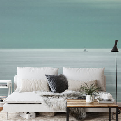Square Wallmural Going For The Horizon By Bernadine De Laat