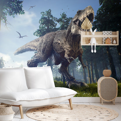Photomural Tyrannosaurus In The Forest