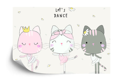 Photomural Dancing Cats