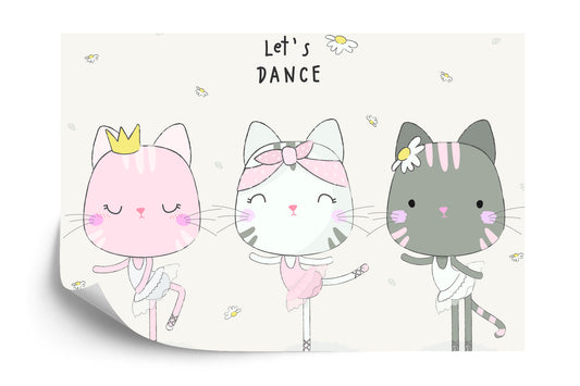 Photomural Dancing Cats