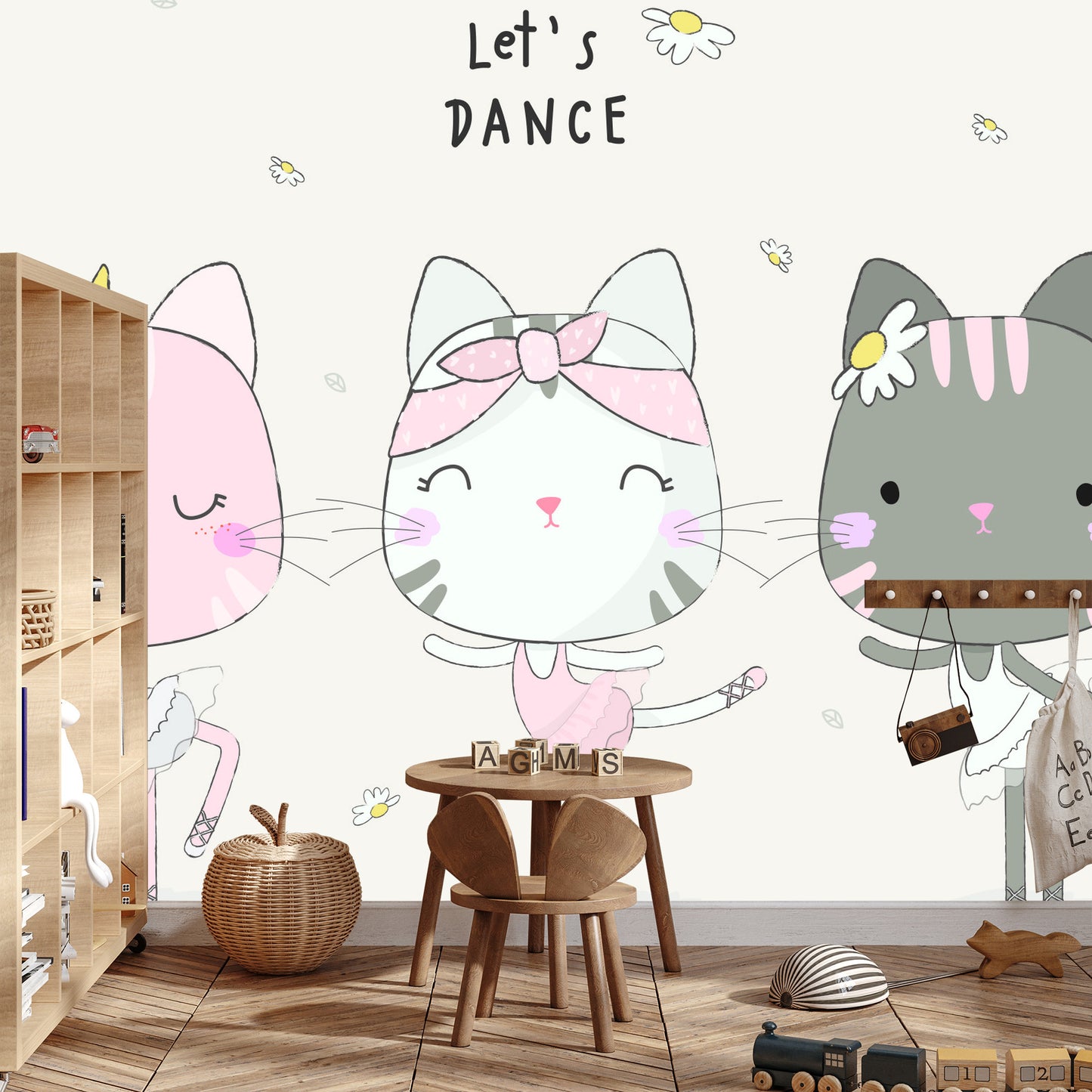 Photomural Dancing Cats