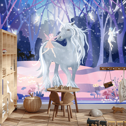 Photomural Unicorn With Fairies