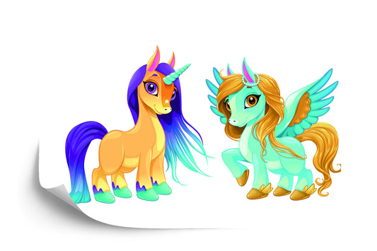Photomural Unicorn And Pegasus