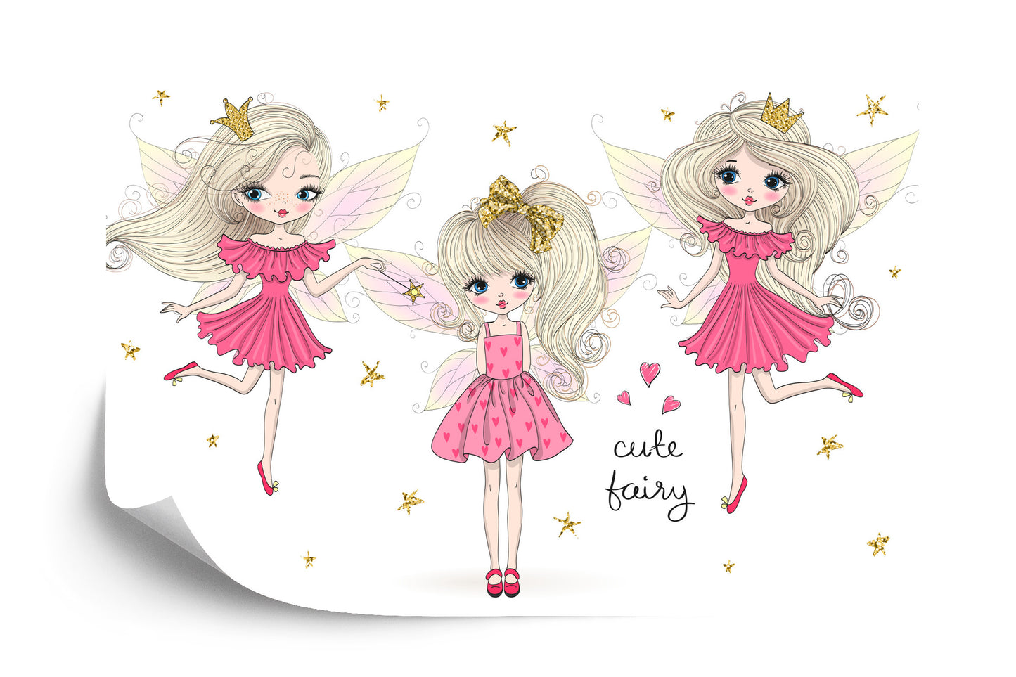 Photomural Fairies With Wings