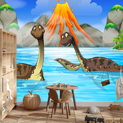 Photomural Dinosaurs In The Water