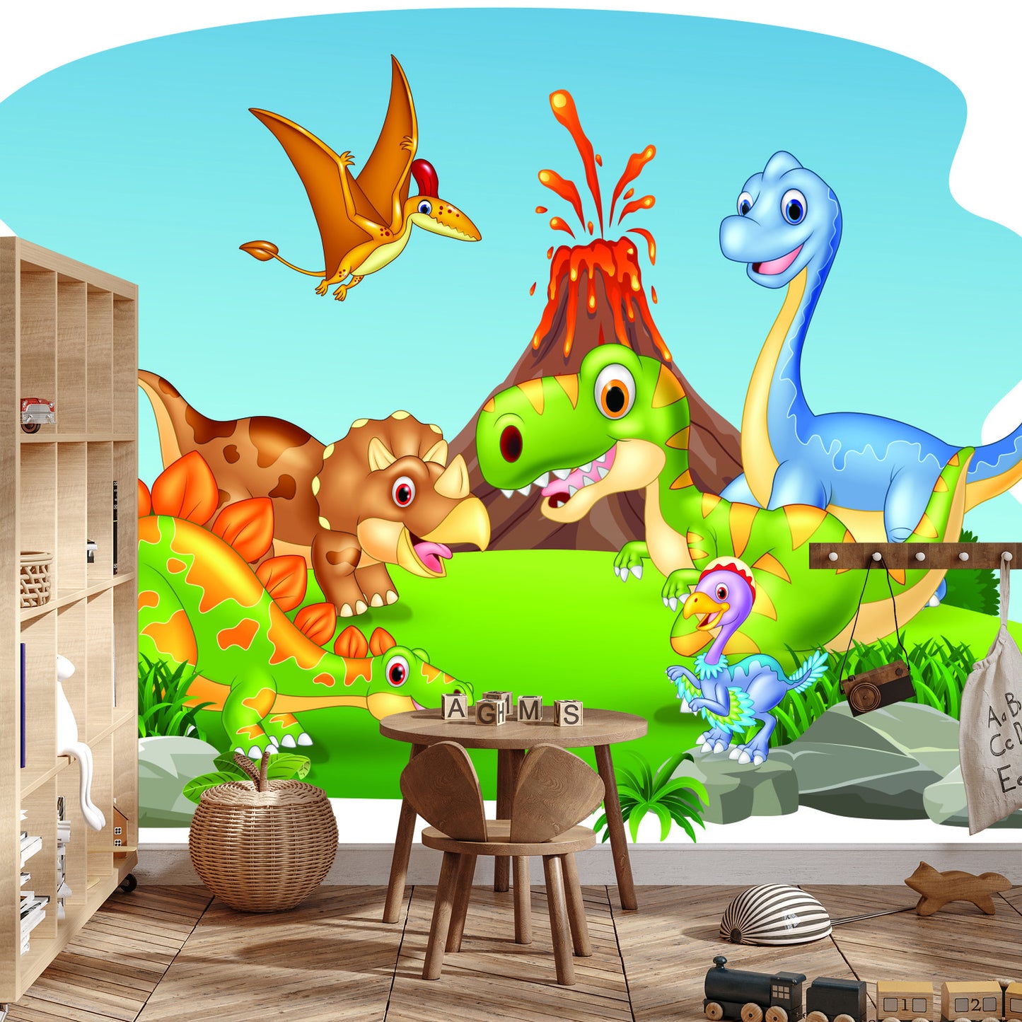 Photomural Happy Dinosaurs