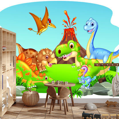 Photomural Happy Dinosaurs