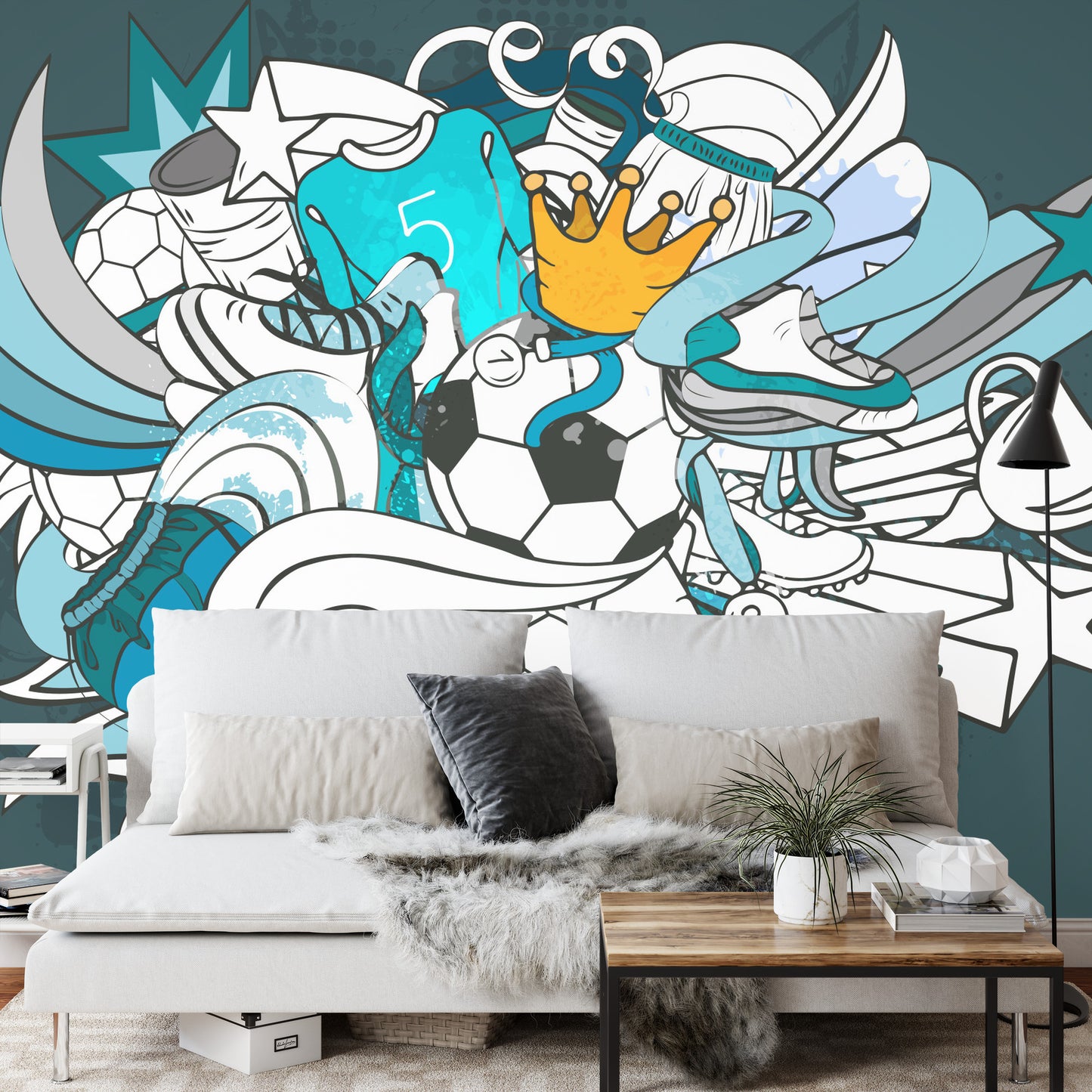 Photomural Graffiti Soccer