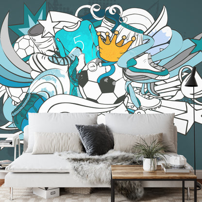 Photomural Graffiti Soccer