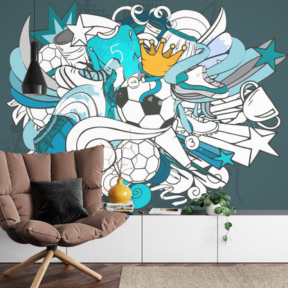 Photomural Graffiti Soccer